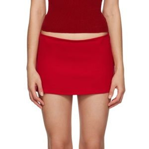 GUIZIO Red Micro Miniskirt